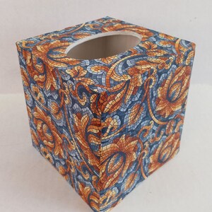 Decoupage Copri scatola fazzoletti in legno Stile tradizionale Carta italiana - Mosaico