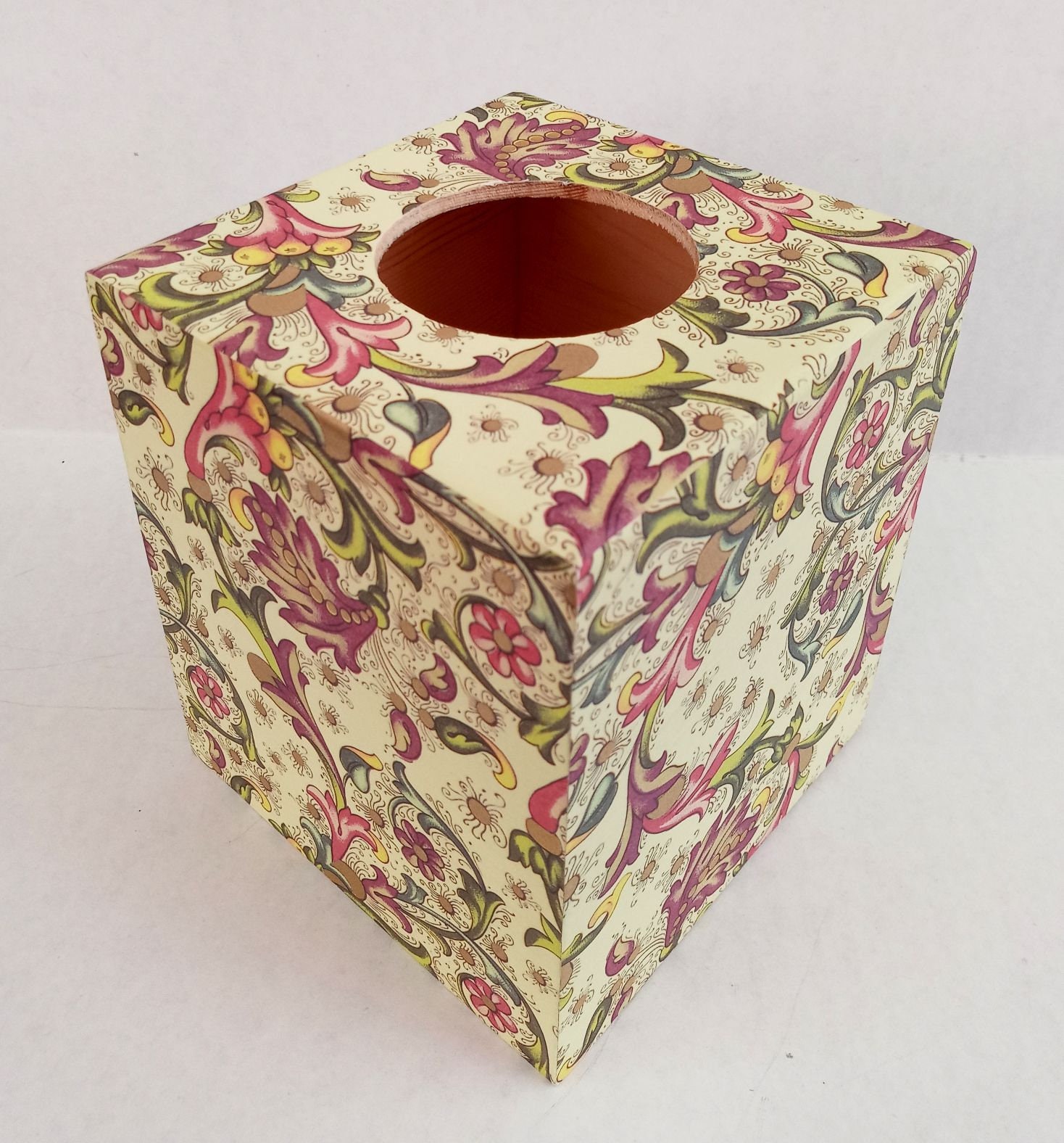 Porta fazzoletti rettangolare in legno antico in stile retrò, realizzato in stile classico, porta fazzoletti, porta tovaglioli, decorazione per la casa, bagno, soggiorno, ufficio, auto, cucina (verde