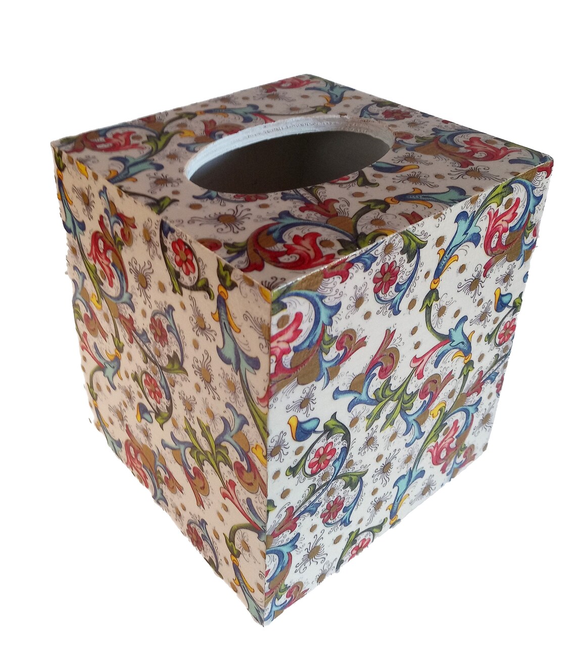 Beautiful Decoupage Wood Tissue Box Cover With Bottom Classic Etsy