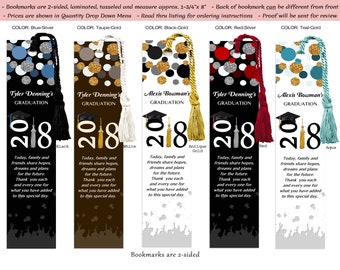 Graduation Bookmark (book marks) with Tassel, Party Favor, Graduation Favors, Personalized, Graduate Celebration, Graduation Party#GB3