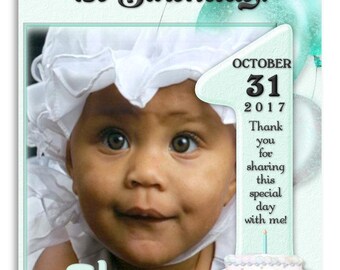 First Birthday, 1 Year, Turning One Birthday Photo Magnet, Invitation, Save the Date, Party Favor, Personalized Magnets, #BPM16