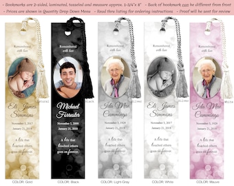 Personalized Photo Memorial Bookmark with Tassel (Laminated)