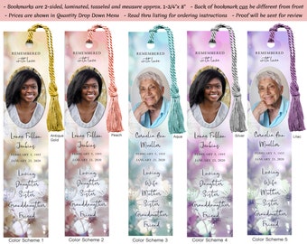 Personalized Prayer Card Bookmark, Memorial Keepsake, Funeral Favors, Custom Bookmark #MPB19