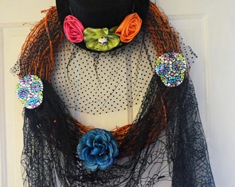 Day of the Dead Wreath, Day of the Dead Decor, Dia De Los Muertos