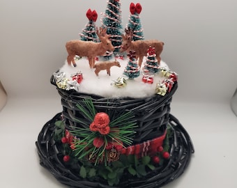 Reindeer Diorama Table Decor