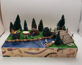 Fishing diorama