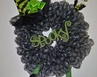 Halloween Wreath Witch, Witch Legs Wreath, Halloween Decoration, Halloween Deco Mesh Wreath