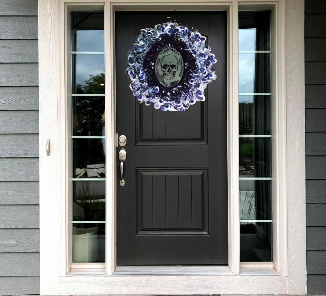 Halloween Eyeball Wreath Eyeball Wreath Skull Wreath Etsy