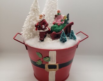 Christmas Santa Sleigh Table Decor