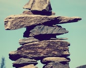 Inukshuk, Landscape Print, Home Wall Decor,Boho Decor, Bold Nature Print, Canada Photography, Tribal Wall Art, Traveller Gift