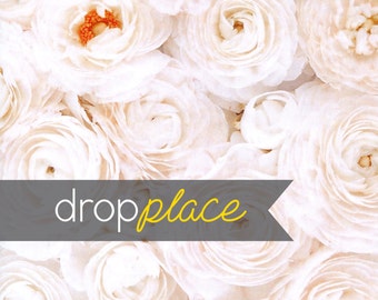 ON SALE White Roses Backdrop Rose Flowers Photography Background Photo Booth Prop Wedding Floor Drop (Multiple Sizes Available)