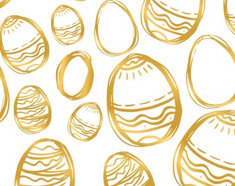 ON SALE Easter Eggs Golden Outline Photography Background Washable Material Photo Prop (Multiple Sizes)