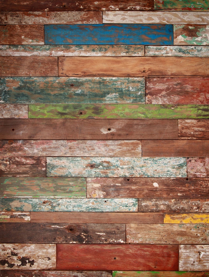 Distressed Wood Floor Backdrop Vintage Multicolored Rustic - Etsy