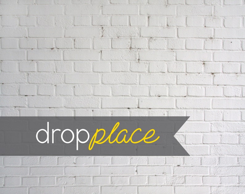 Backdrop Urban Myth Painted White Brick Photo Background Material and Size Options Available