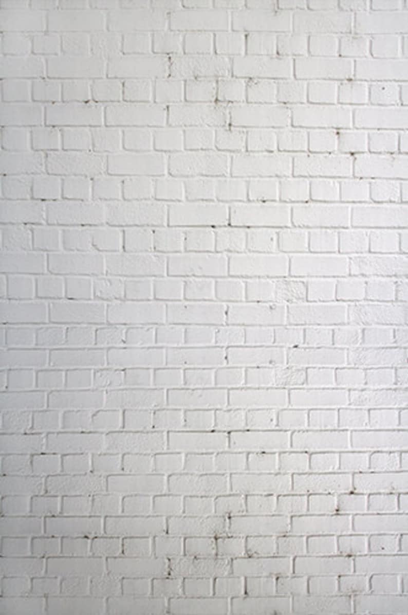 Backdrop Urban Myth Painted White Brick Photo Background Material and Size Options Available