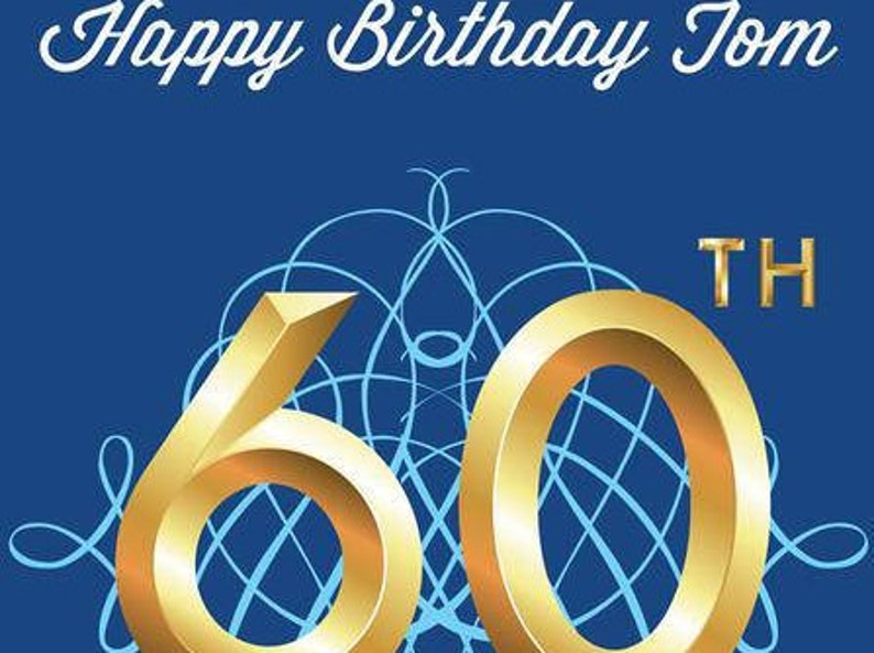 Custom 60th Birthday Royal Backdrop Banner Background Photo | Etsy