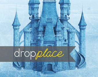 ON SALE Backdrop Disney's Frozen Inspired Christmas & Holiday Drop Party Backdrop Photo Background (Multiple Sizes Available)