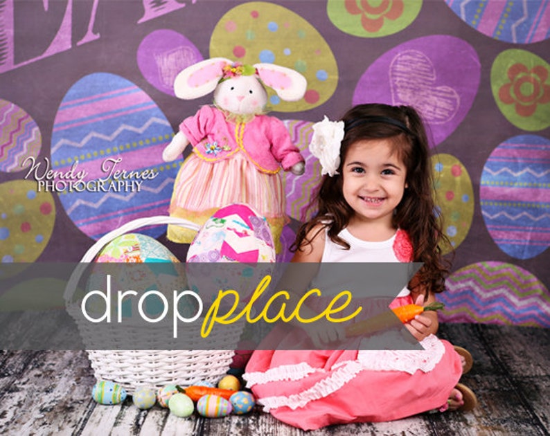Multiple Sizes Fabric Backdrop Pastel Chalkboard Easter Eggs Floor and Wall Photography Background Washable Material Photo Prop