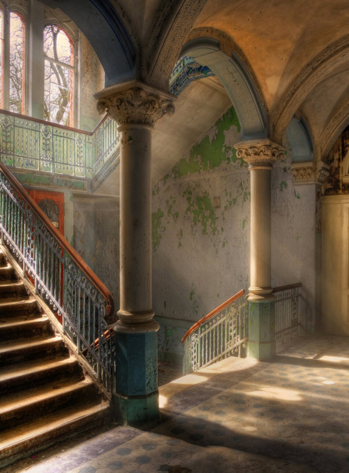 Fabric Backdrop Vintage Staircase Stairs Room Photography Etsy