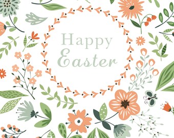 ON SALE Floral Easter Eggs Photography Background Portable Washable Material Photo Prop (Multiple Sizes)