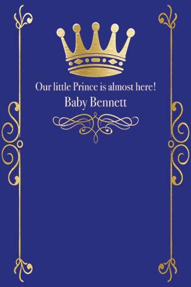 Fabric Baby Shower Backdrop Little Prince Boy You Pick Colors Custom