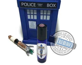 Sonic Scent- BUTTERFLY - "Martha Jones" Doctor Who Inspired Body Scent - Vanilla Chrysanthemum Fragrance in a Blue Glass Roller Bottle
