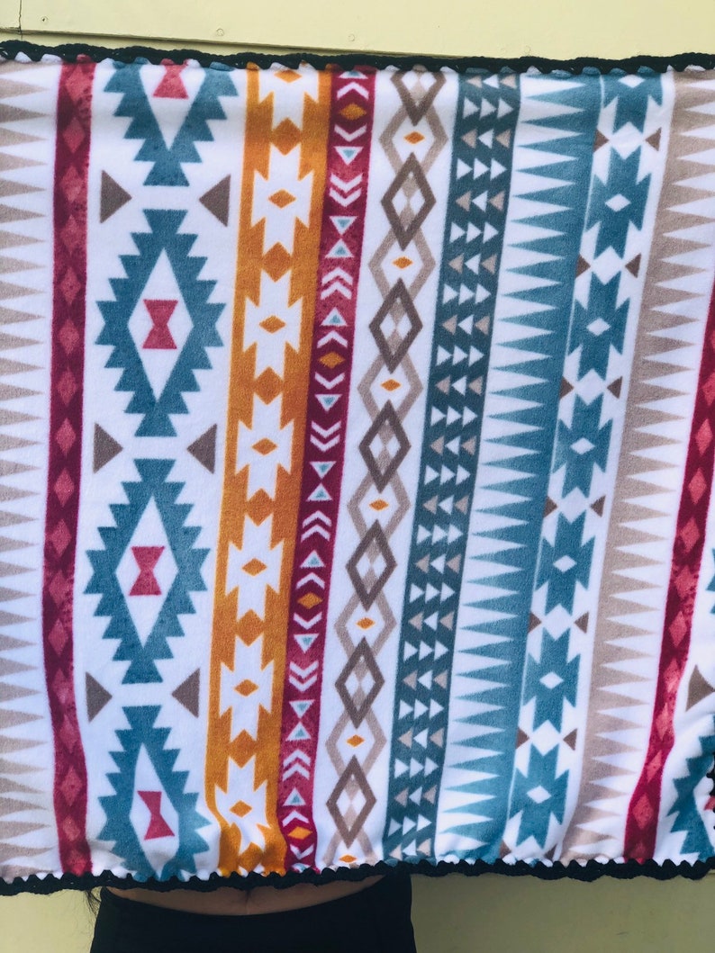 Tribal Fleece Blanket Baby Blanket Baby Shower Gifts Native American Tribal Design Fleece Baby Blanket Crochet