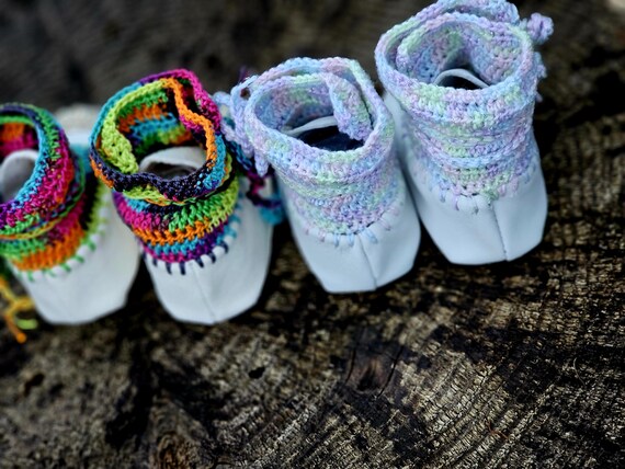 Custom baby wrap moccasins