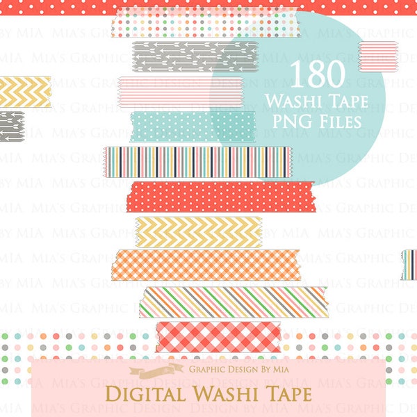 Digital Washi Tape,  Transparent Washi Tape Clip Art - Instant Download - CA028