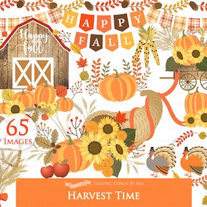 Thanksgiving, Harvest, Harvest Time, Autumn, Fall Clip Art - Instant Download - CA164