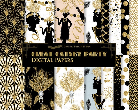 Great gatsby digital paper