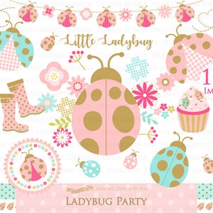 Ladybug, Ladybug Graphic, Ladybug Images, Ladybug Party, Ladybug Digital Clip Art - Instant Download - CA210