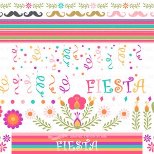 Fiesta Clip Art, Sombrero, Mariachi Guitar, Mexican Hat, Wedding, Maracas, Mexican Party Clip Art Instant Download CA077 image 3