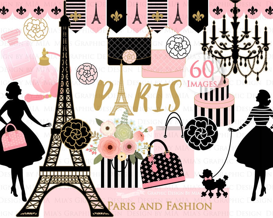Paris Clip Art / Paris Theme Clip Art / Eiffel Tower Clip Art Etsy Canada