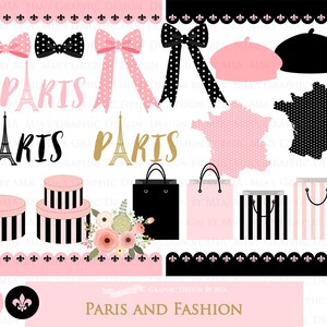 Paris Clip Art / Paris Theme Clip Art / Eiffel Tower Clip Art / Fashion Clip Art CA064 image 4