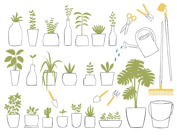 Featured image of post Easy House Plant Clipart Includes 23 different cactus shapes and types