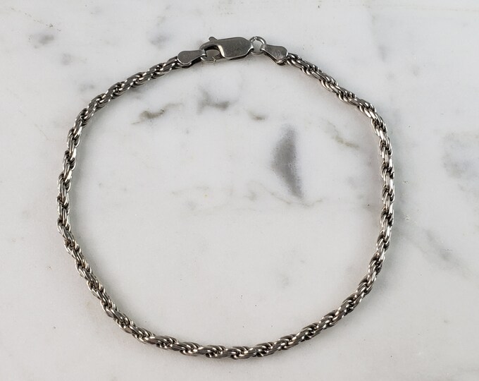 Womens Vintage Estate Sterling Silver Modernist Bracelet 5.1g E6493