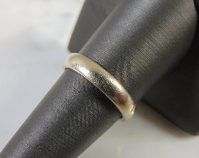 Vintage Estate 14K White Gold Wedding Band Ring, 5.5g E1780