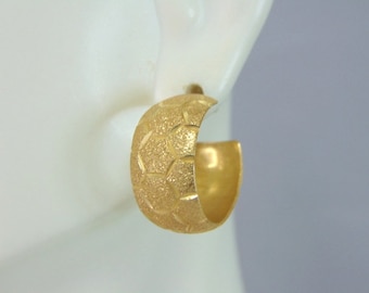 Womens Vintage Estate 14K Yellow Gold Hoop Earrings, 4.6g E5493