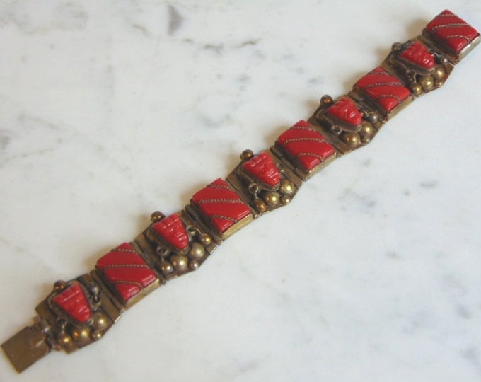 Womens Vintage Estate Sterling Silver Bracelet 44.4g E5671