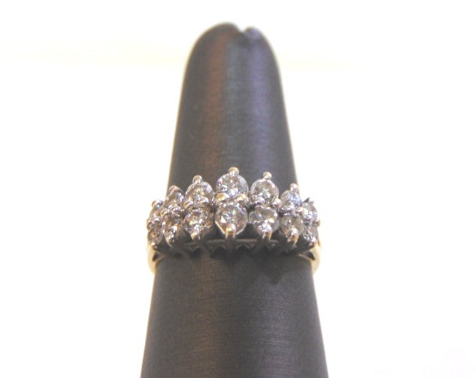 Womens Vintage Estate 14k Yellow Gold Diamond Cluster Ring 3.4g #E3811