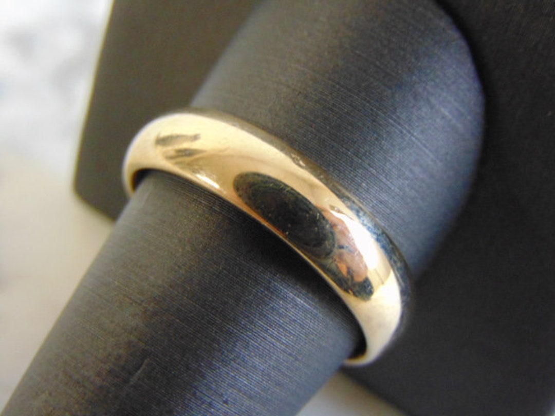 Mens Vintage Estate 14k Yellow Gold Artcarved Wedding Band Ring 8.7g # ...