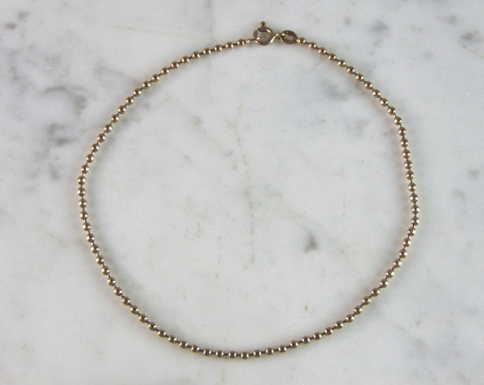 Womens Vintage Estate 14K Yellow Gold Ankle Bracelet 4g E2999