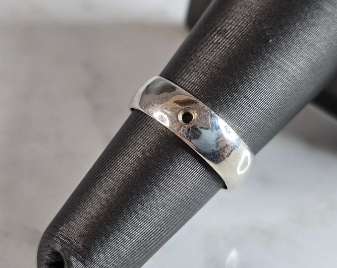 Womens Vintage Estate Sterling Silver Modernist Ring 2.7g E7584