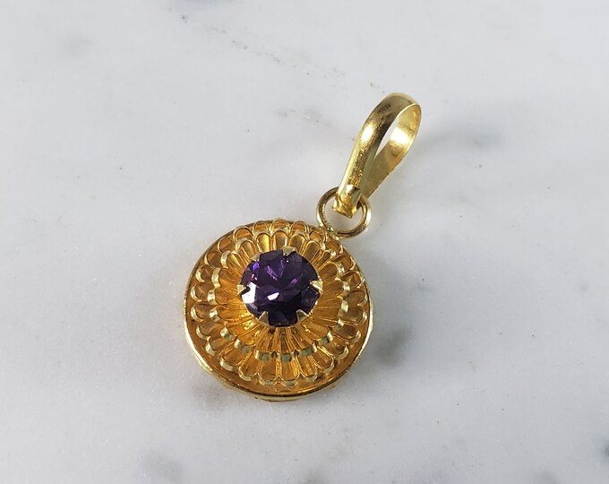Womens Vintage Estate 21K Yellow Gold Pendant 3.5g E3724