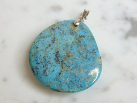 Womens Vintage Estate Sterling Silver Turquoise S… - image 1