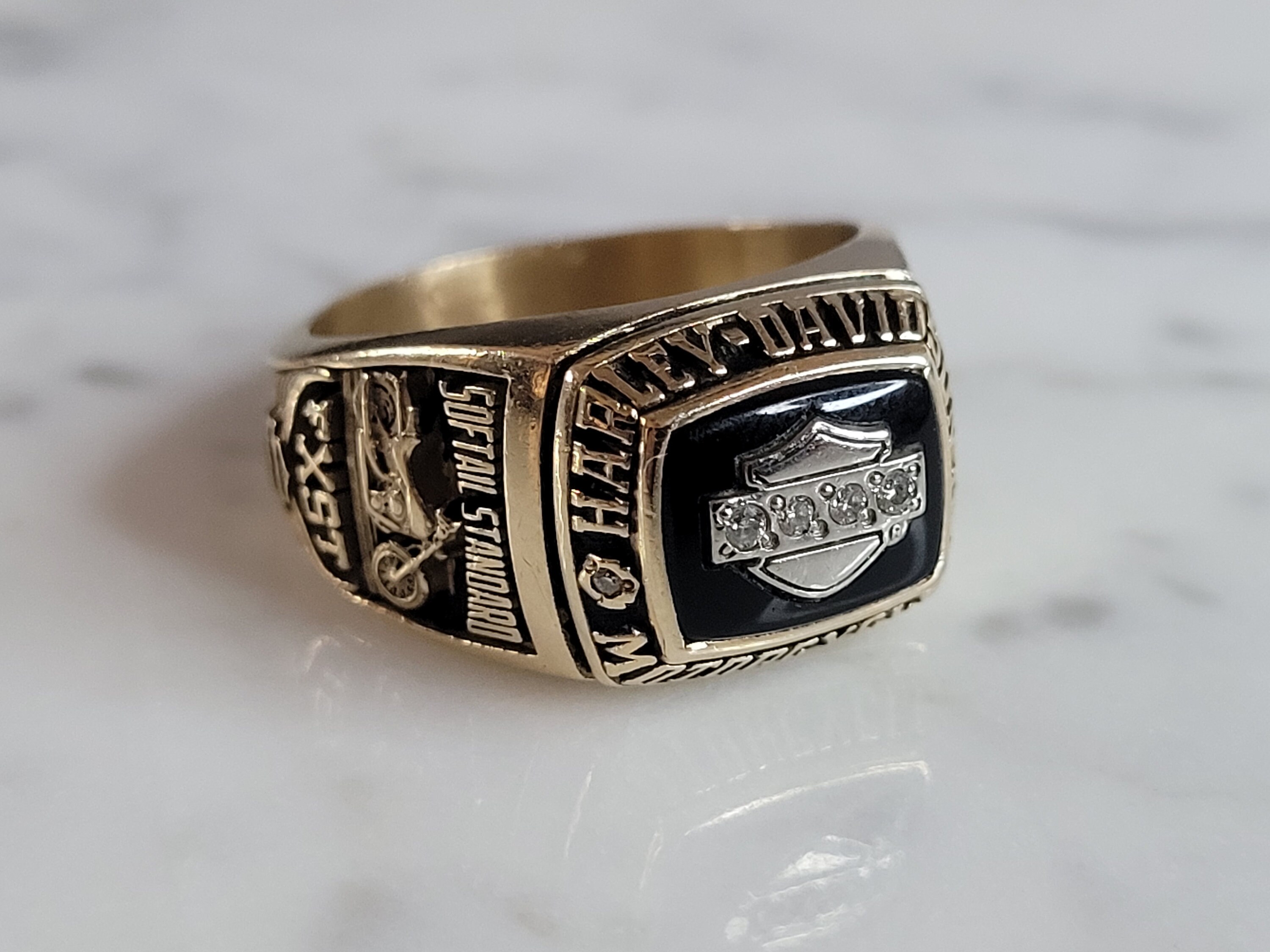 Womens Vintage Estate 10k Gold Harley Davidson Motorcycle Womens Vintage Estate 10k Gold Harley Davidson Motorcycle
