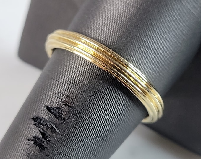 Mens Vintage Estate 18K Gold David Yurman Wedding Ring 6.2g #E6518