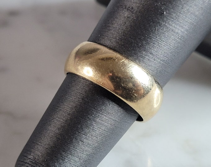 Womens Vintage Estate 14k Yellow Gold Wedding Band Ring 6.1g E4905