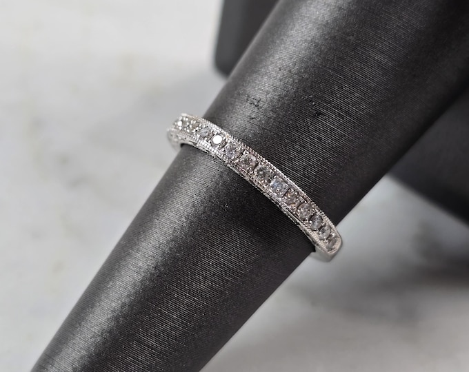 Womens Vintage Estate 14k White Gold Neil Lane Diamond Ring 3.1g #E3638